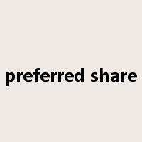 preferred share是什么意思