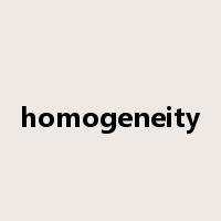 homogeneity是什么意思
