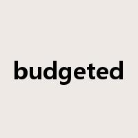 budgeted是什么意思