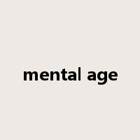 mental age是什么意思