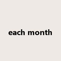 each month是什么意思