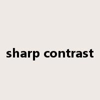sharp contrast是什么意思
