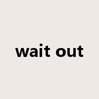 wait out是什么意思