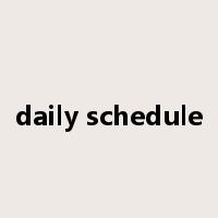 daily schedule是什么意思