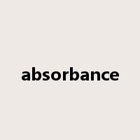 absorbance是什么意思