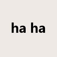 ha ha是什么意思