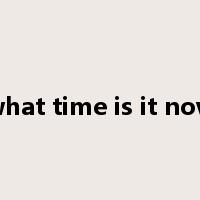 what time is it now是什么意思