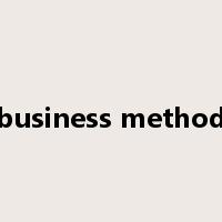 business method是什么意思