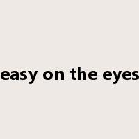 easy on the eyes是什么意思