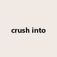 crush into是什么意思