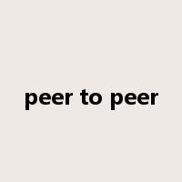 peer to peer是什么意思