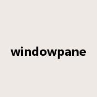windowpane是什么意思