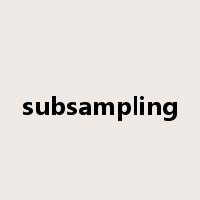 subsampling是什么意思