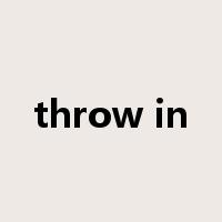 throw in是什么意思