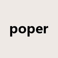 poper是什么意思