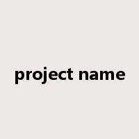project name是什么意思