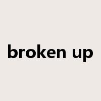 broken up是什么意思
