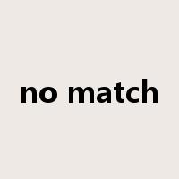 no match是什么意思