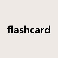 flashcard是什么意思
