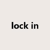 lock in是什么意思