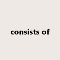 consists of是什么意思