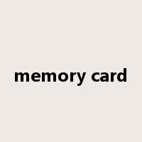 memory card是什么意思