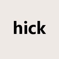 hick是什么意思