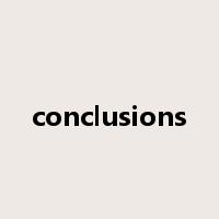 conclusions是什么意思