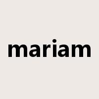 mariam是什么意思