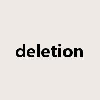deletion是什么意思