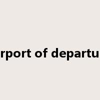 airport of departure是什么意思