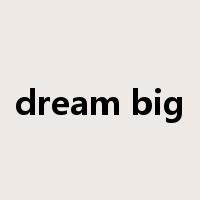 dream big是什么意思