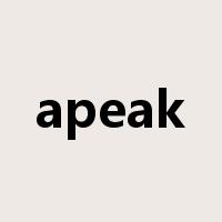 apeak是什么意思