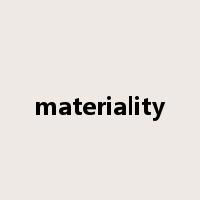 materiality是什么意思