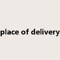 place of delivery是什么意思
