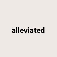 alleviated是什么意思
