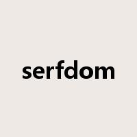 serfdom是什么意思