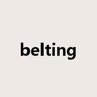 belting是什么意思