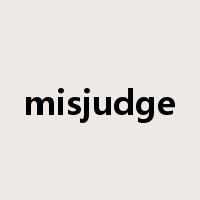 misjudge是什么意思