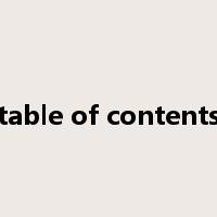 table of contents是什么意思