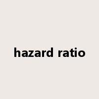 hazard ratio是什么意思