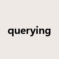 querying是什么意思