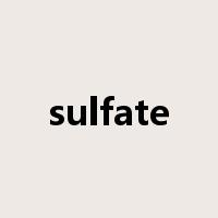 sulfate是什么意思