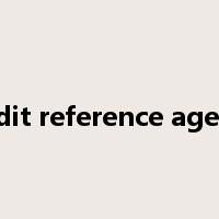 credit reference agency是什么意思