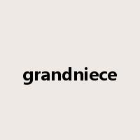 grandniece是什么意思
