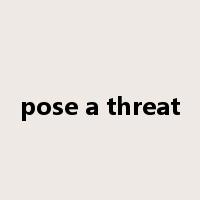 pose a threat是什么意思