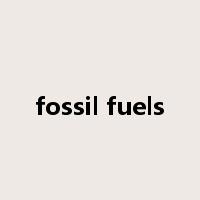 fossil fuels是什么意思