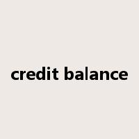 credit balance是什么意思