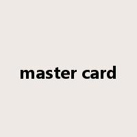 master card是什么意思