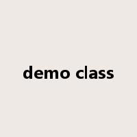 demo class是什么意思
